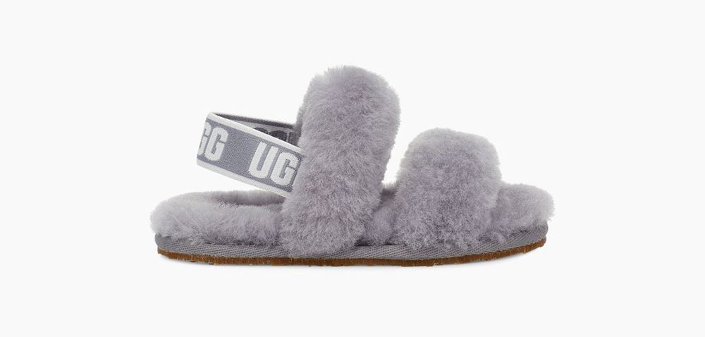 Ugg Slipper Toddlers - Ugg Oh Yeah Grey - 648XZAUWS